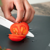 Picture of INNOVATIONwhite™ 5" Ceramic Tomato Knife - White Z212 Micro Serrated Blade with Non-Slip Black Handle