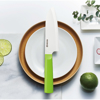 Picture of INNOVATIONwhite™   5.5" Ceramic Santoku Knife - White Z212 Blade with Non-Slip Green Handle