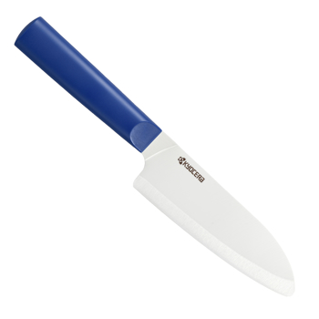 Picture of INNOVATIONwhite™   5.5" Ceramic Santoku Knife - White Z212 Blade with Non-Slip Blue Handle
